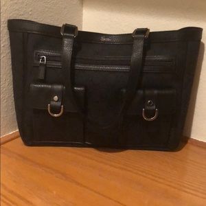 Authentic Gucci Black Tote Purse Handbag